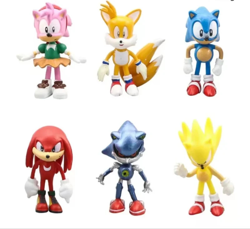 Set de Figuras Sonic 6 Piezas de 7 cm - Imagen 2