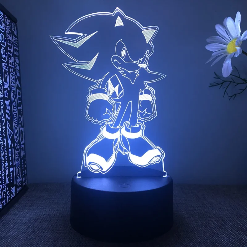 Lámpara 3D Shadow the Hedgehog A1