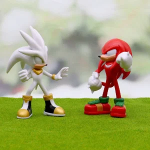 Figuras Silver y Knuckles 2 Figuras de 11 cm